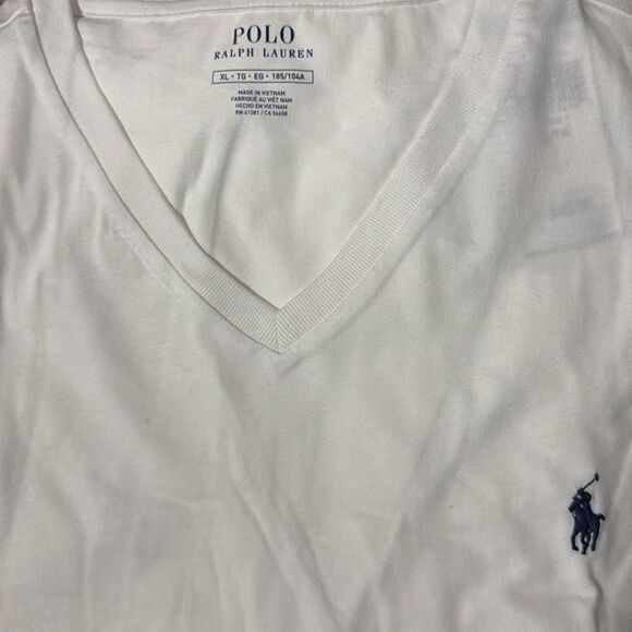 POLO RALPH LAUREN V-neck T-shirt In White $45 - Picture 5 of 6